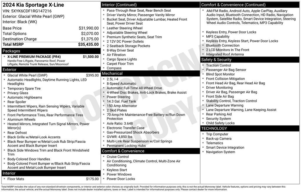 Used 2024 Kia Sportage X-Line w/ X-Line Premium Package image 6