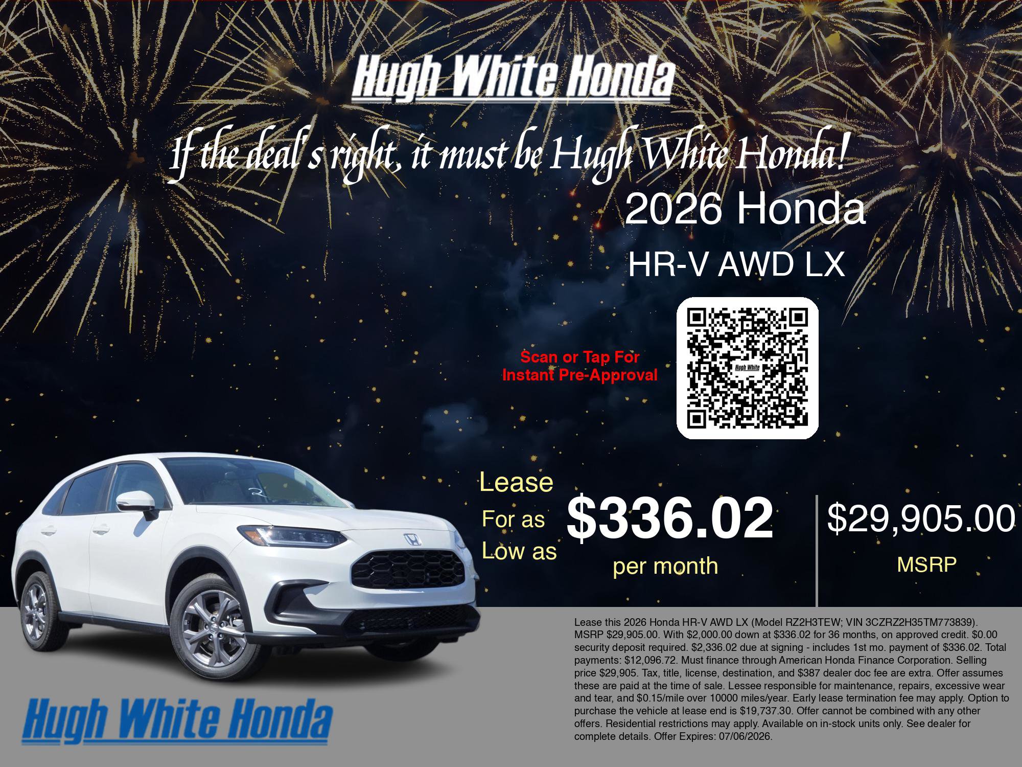New 2026 Honda HR-V LX image 3