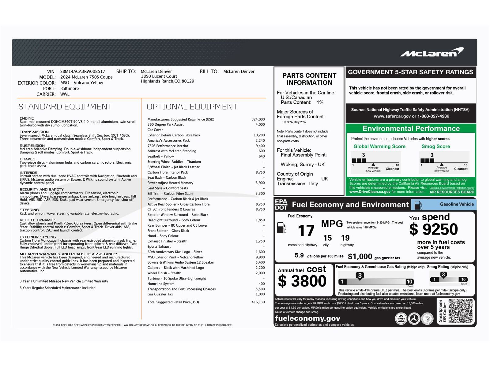 Used 2024 McLaren 750S image 6