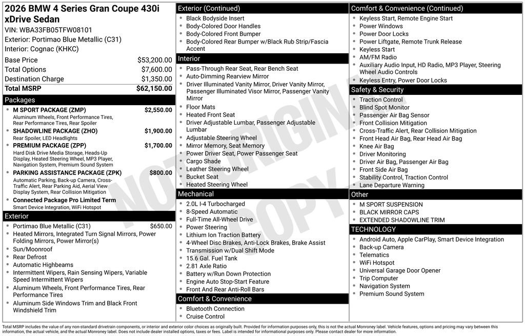 Used 2026 BMW 430i xDrive w/ M Sport Package AWD/4WD image 5