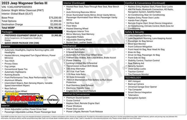 Used 2023 Jeep Wagoneer Series III w/ Preferred Equipment Group AWD/4WD image 54