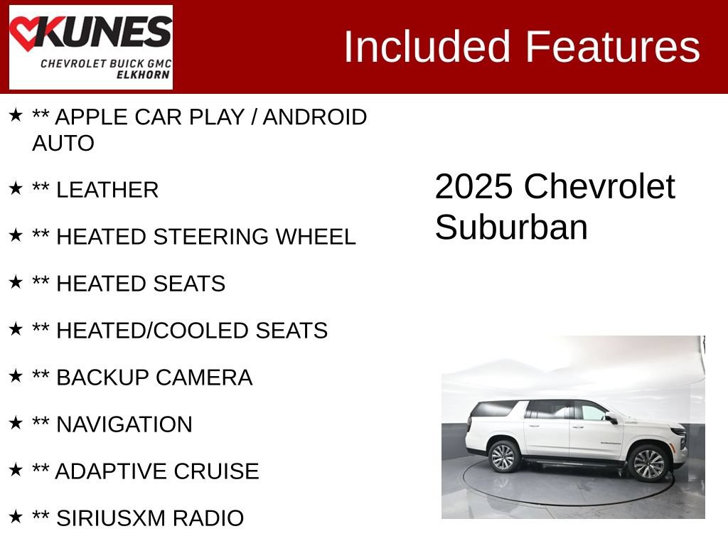 Used 2025 Chevrolet Suburban High Country AWD/4WD image 2