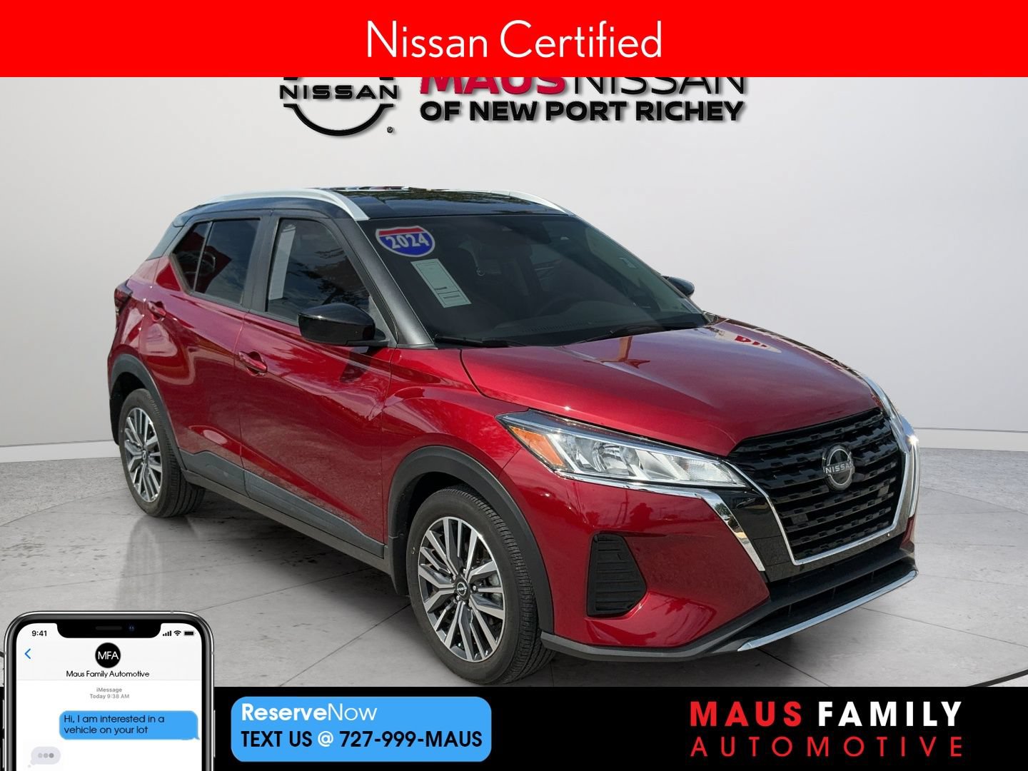 Certified 2024 Nissan Kicks SV