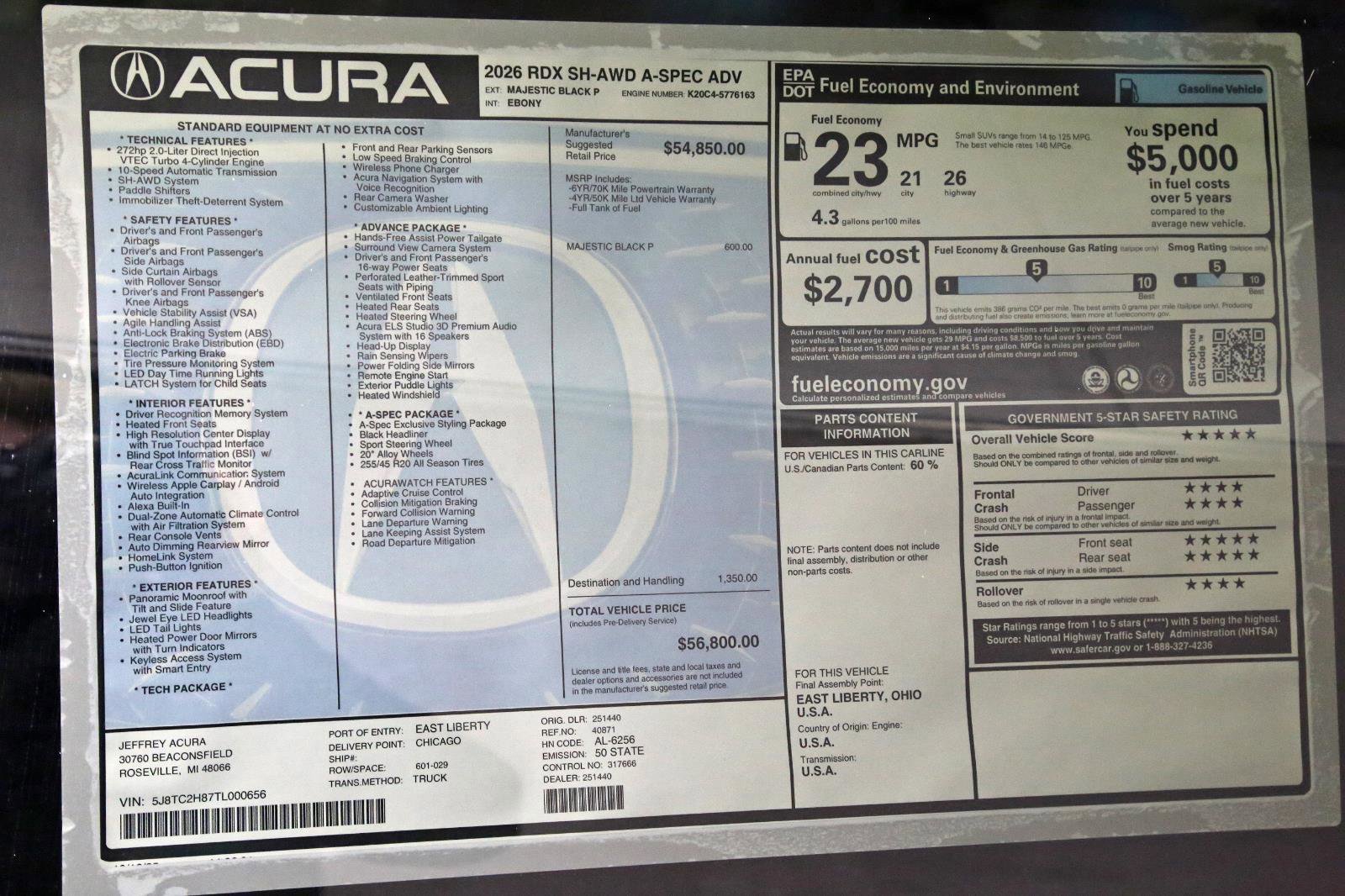 New 2026 Acura RDX A-Spec image 22