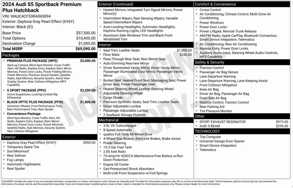 Used 2024 Audi S5 Premium Plus w/ Premium Plus Package image 7