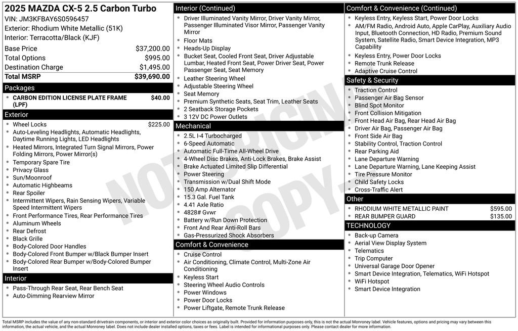 Certified 2025 MAZDA CX-5 Carbon Edition image 35