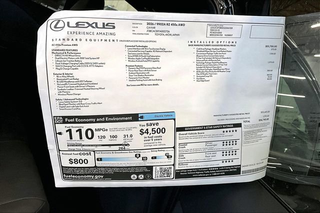 New 2026 Lexus RZ 450e AWD image 13