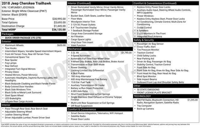 Used 2018 Jeep Cherokee Trailhawk image 41