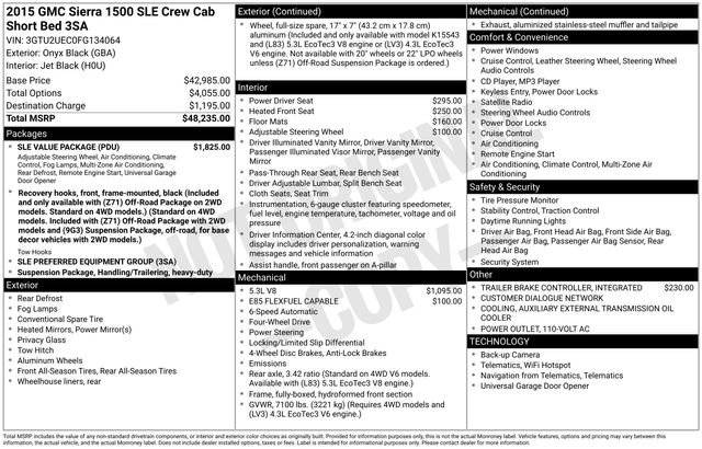 Used 2015 GMC Sierra 1500 SLE w/ SLE Value Package image 59