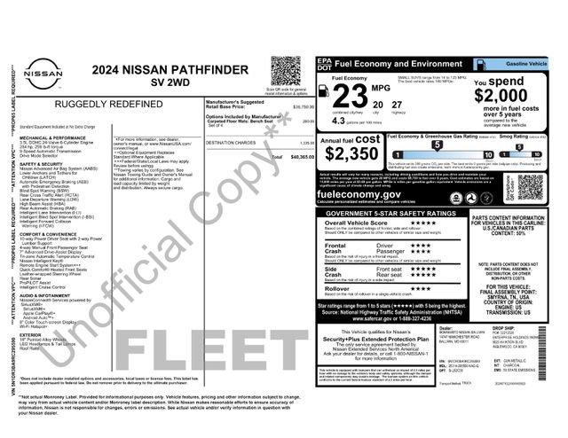 Used 2024 Nissan Pathfinder SV FWD image 2