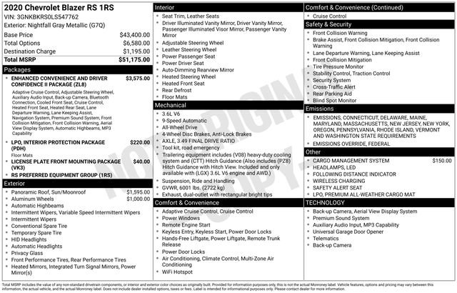 Used 2020 Chevrolet Blazer RS image 3