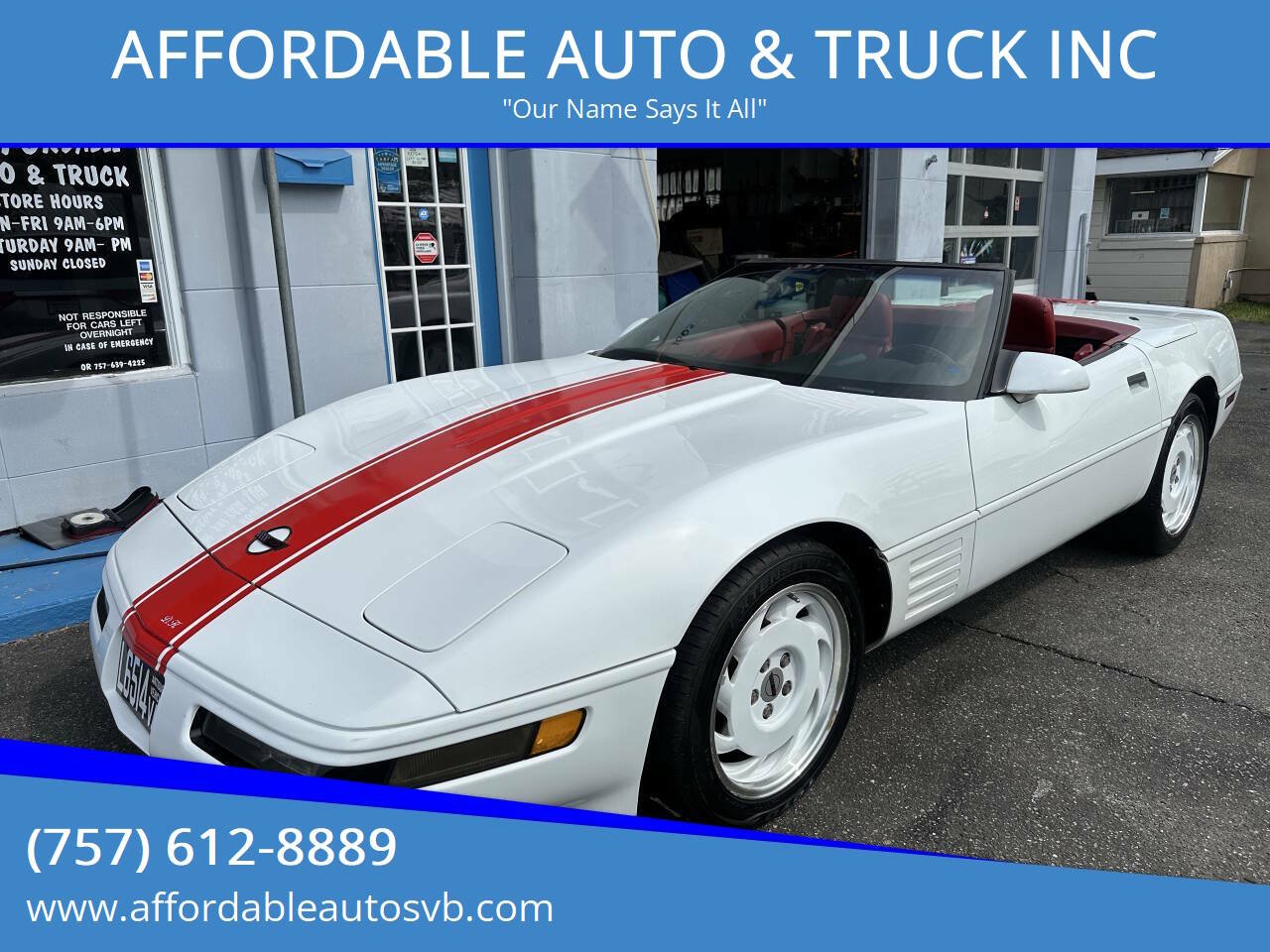 Used 1991 Chevrolet Corvette Convertible
