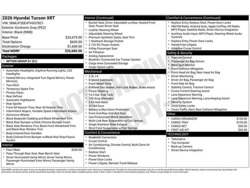 New 2026 Hyundai Tucson XRT FWD image 35
