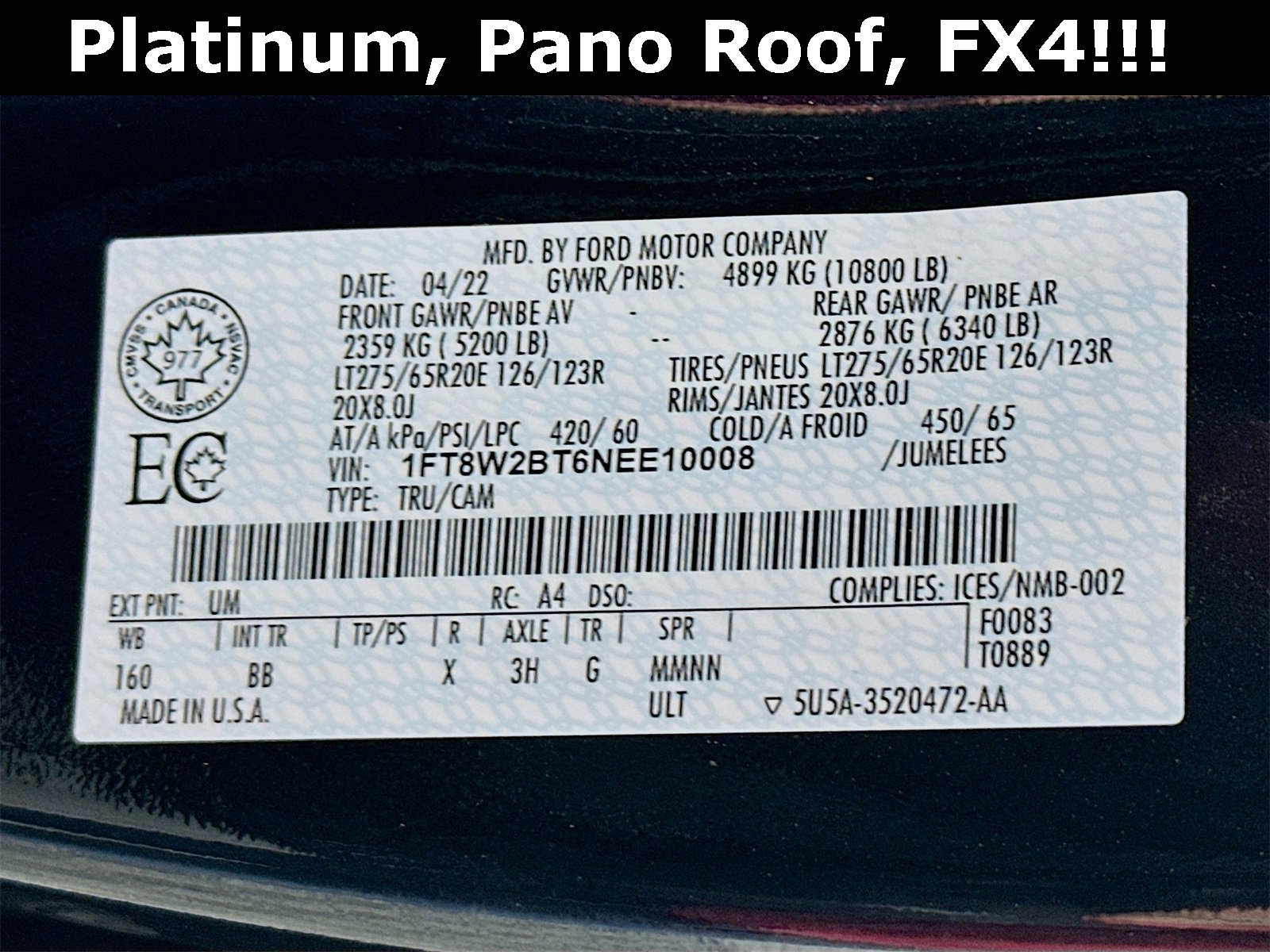 Used 2022 Ford F250 Platinum w/ FX4 Off-Road Package image 35