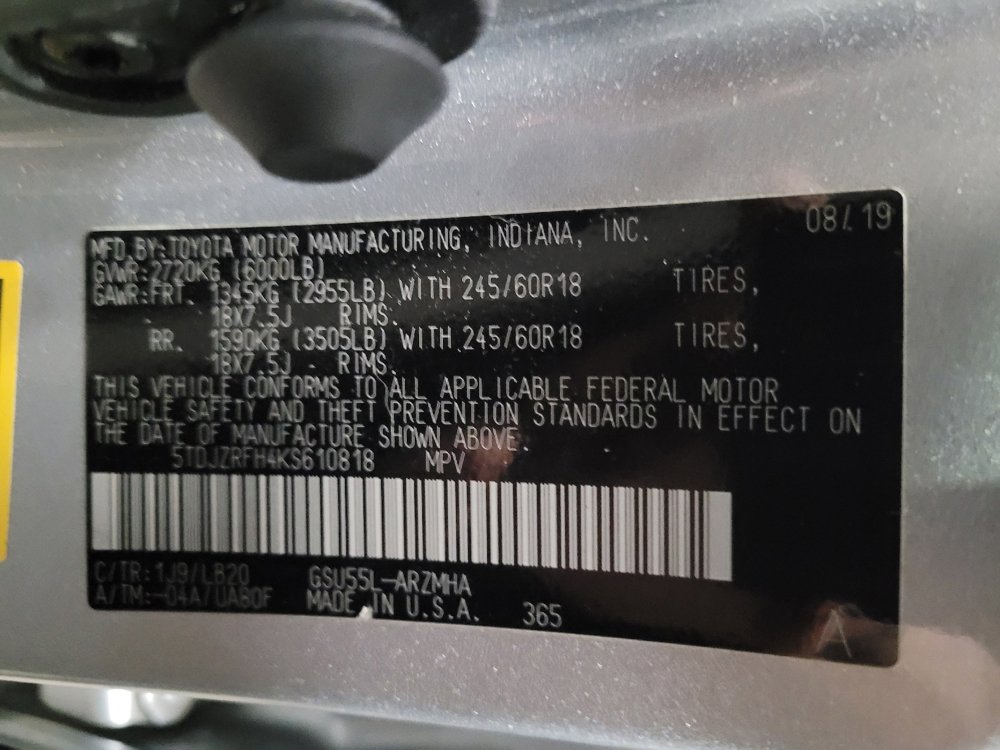 Used 2019 Toyota Highlander XLE w/ Carpet Mat Package (TMS) image 33