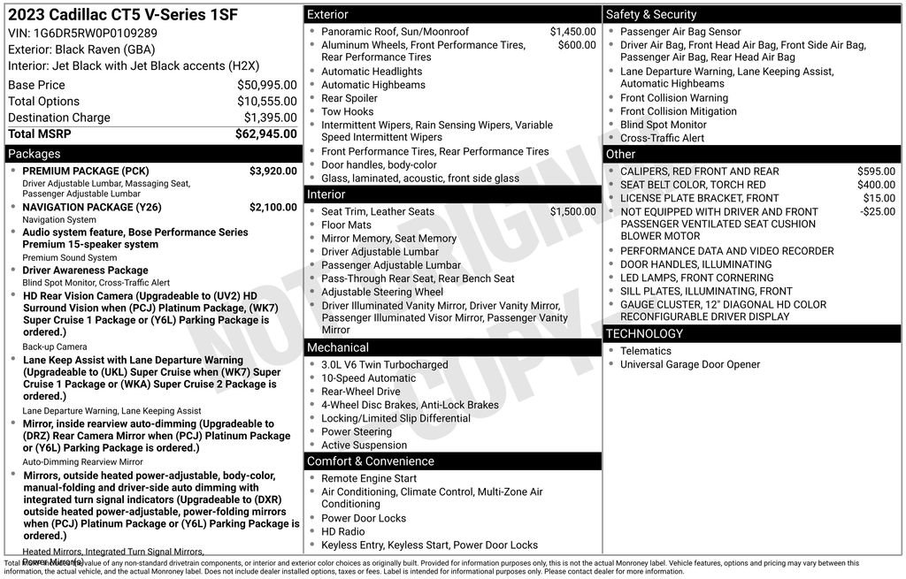 Used 2023 Cadillac CT5 V w/ Premium Package image 6