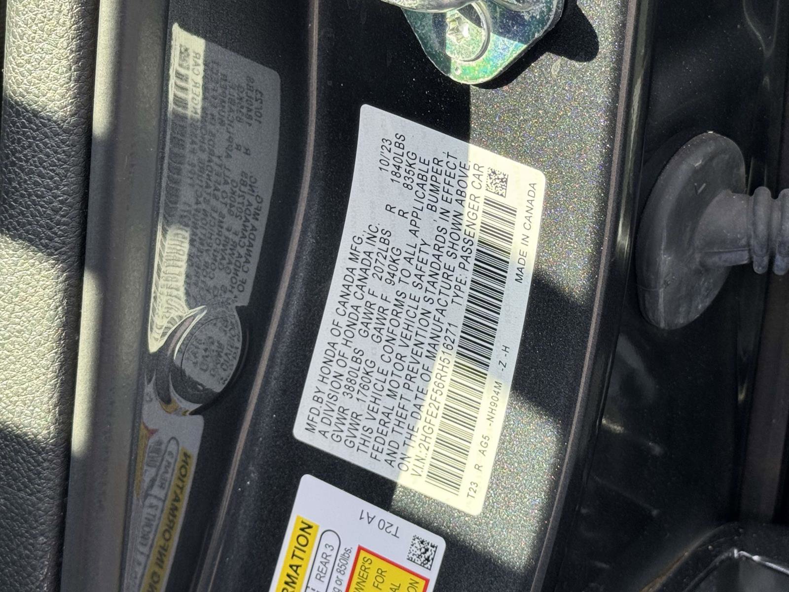 Certified 2024 Honda Civic Sport image 27