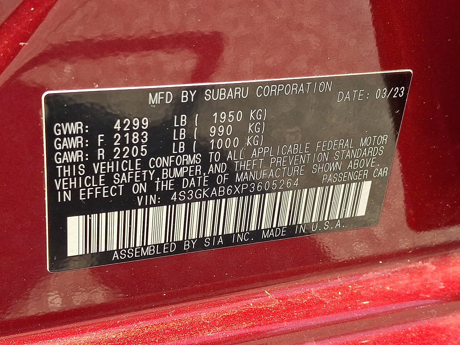 Certified 2023 Subaru Impreza 2.0i AWD/4WD image 28
