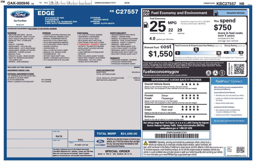Used 2019 Ford Edge SE image 29