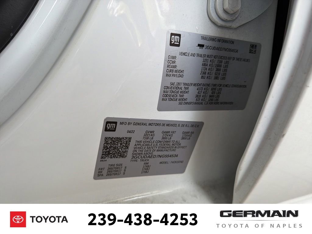 Used 2022 Chevrolet Silverado 1500 W/T w/ WT Value Package image 19