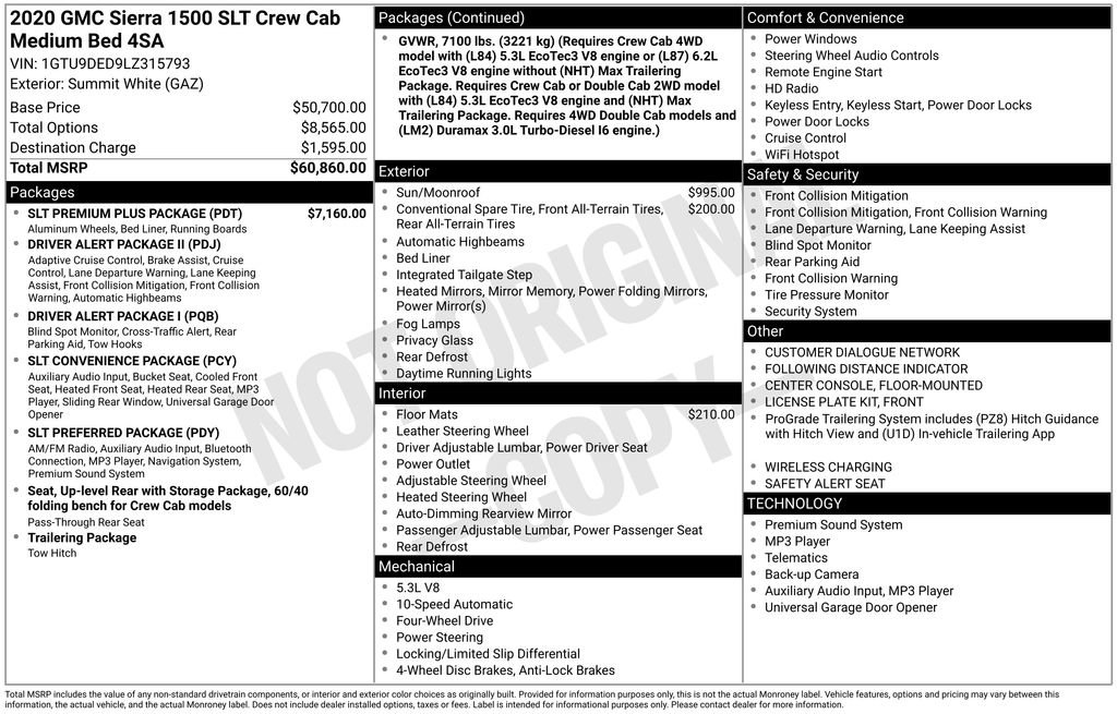Used 2020 GMC Sierra 1500 SLT w/ SLT Premium Plus Package AWD/4WD image 12