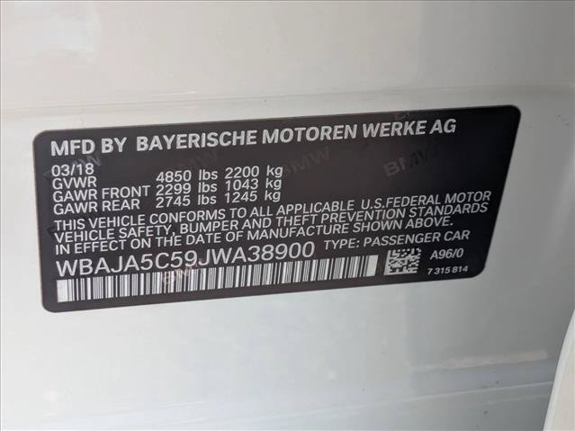 Used 2018 BMW 530i RWD image 26