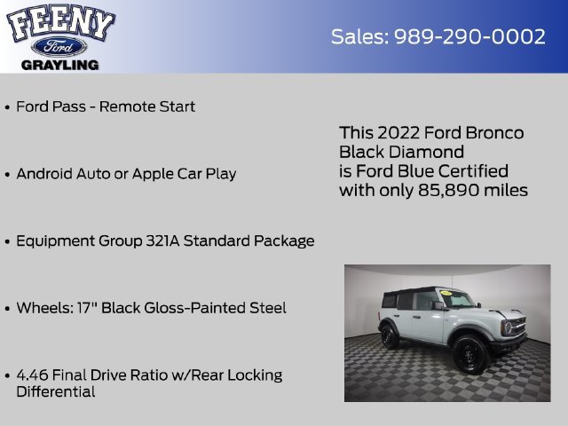 Certified 2022 Ford Bronco Black Diamond AWD/4WD image 8