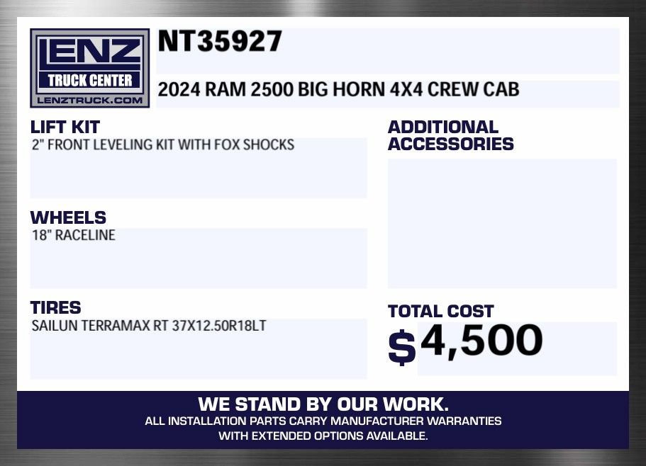 Used 2024 RAM 2500 Big Horn w/ Bed Utility Group AWD/4WD image 2