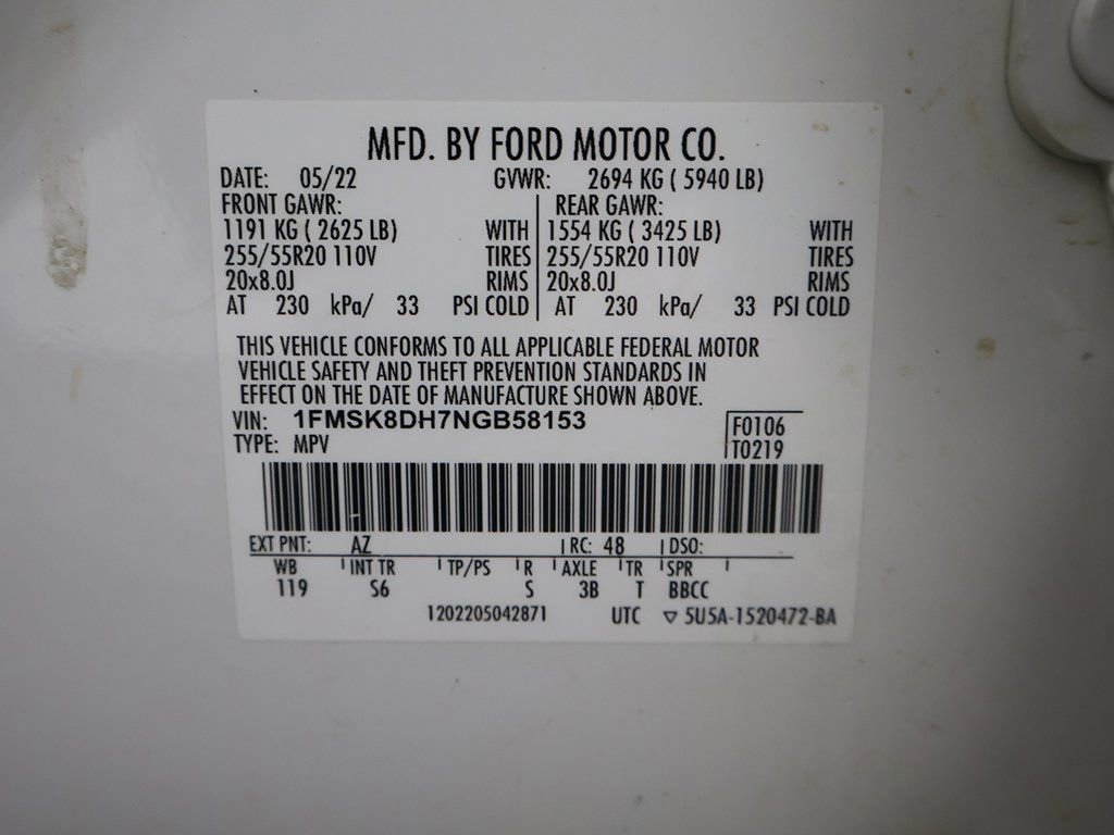 Used 2022 Ford Explorer XLT w/ Equipment Group 202A image 50