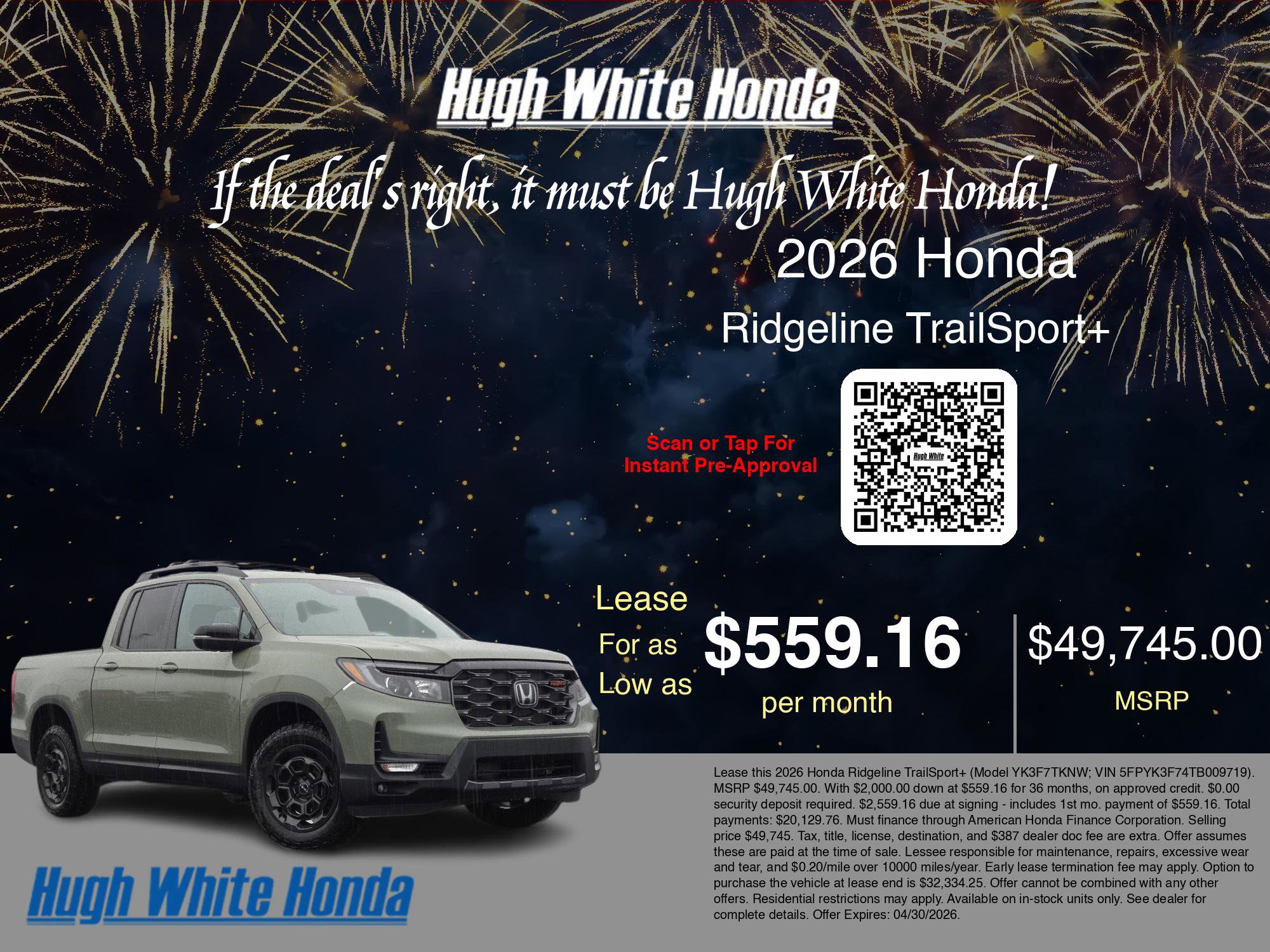 New 2026 Honda Ridgeline TrailSport+ image 3