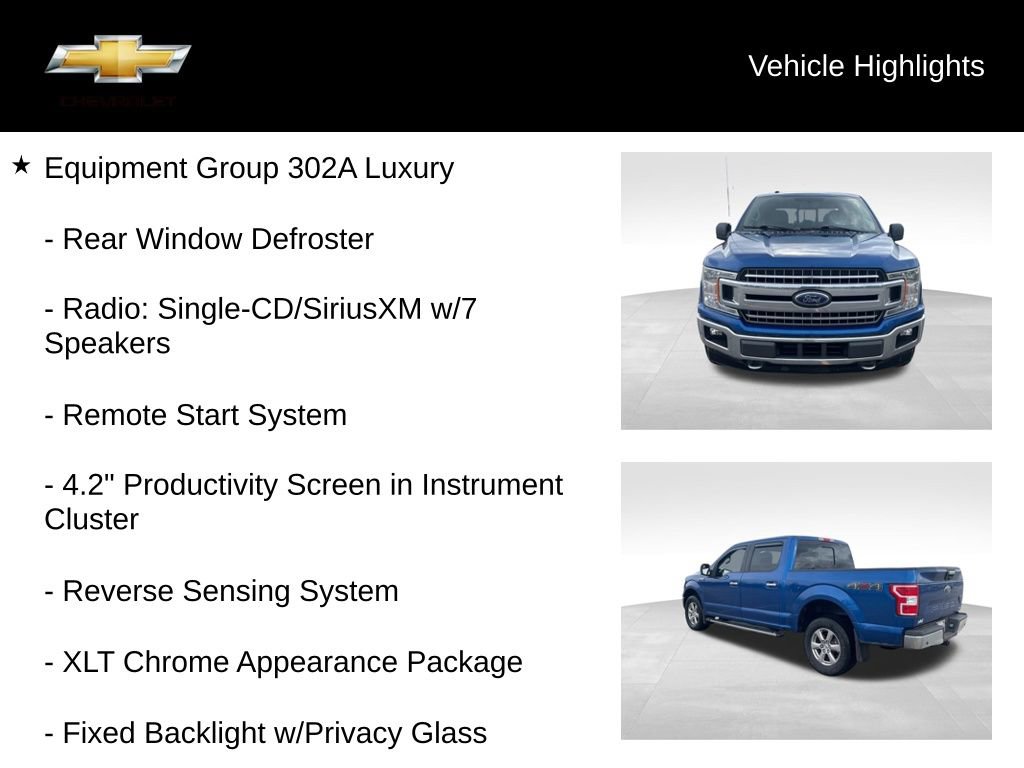 Used 2018 Ford F150 XLT w/ Equipment Group 302A Luxury image 19