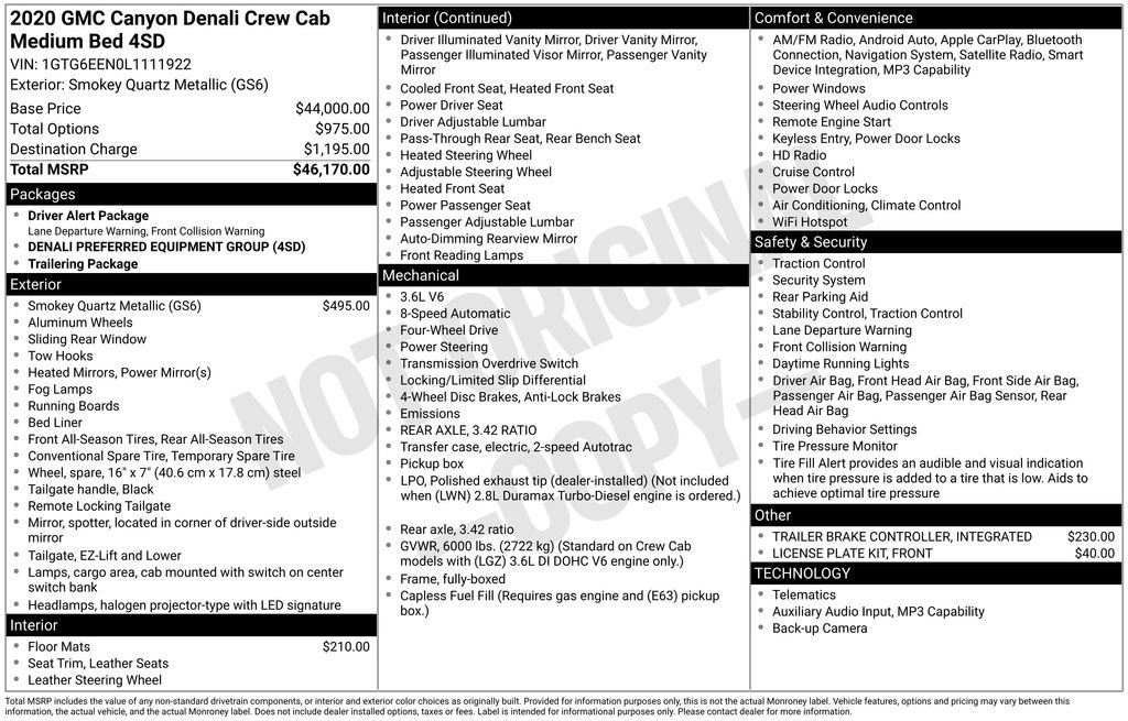 Used 2020 GMC Canyon Denali AWD/4WD image 2