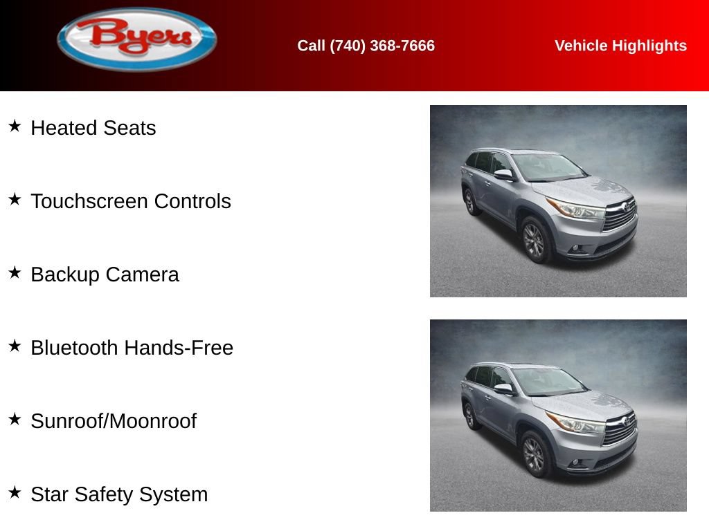 Used 2015 Toyota Highlander XLE AWD/4WD image 10