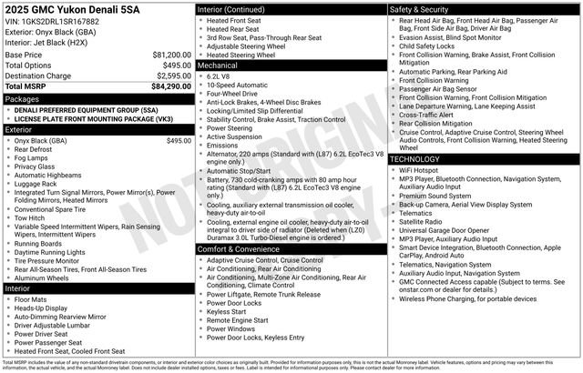 Certified 2025 GMC Yukon Denali AWD/4WD image 49