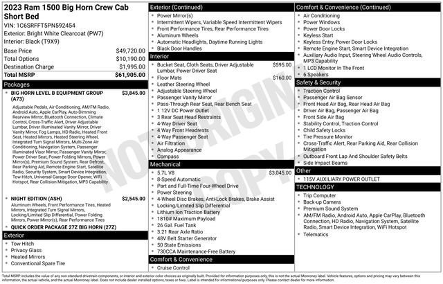 Certified 2023 RAM 1500 Big Horn AWD/4WD image 7
