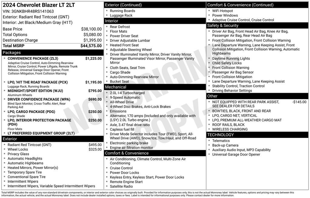 Certified 2024 Chevrolet Blazer LT w/ Convenience Package image 10