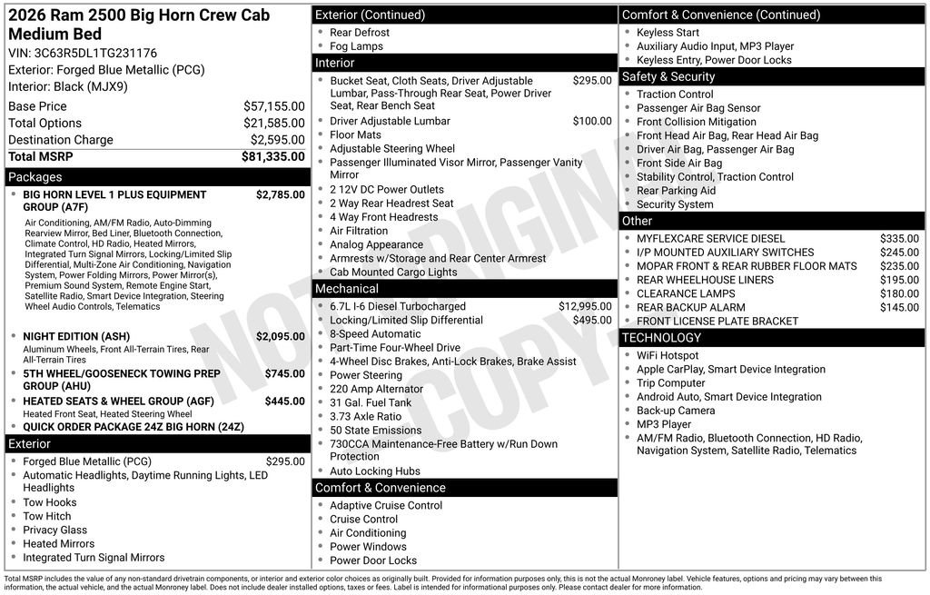 New 2026 RAM 2500 Big Horn image 27