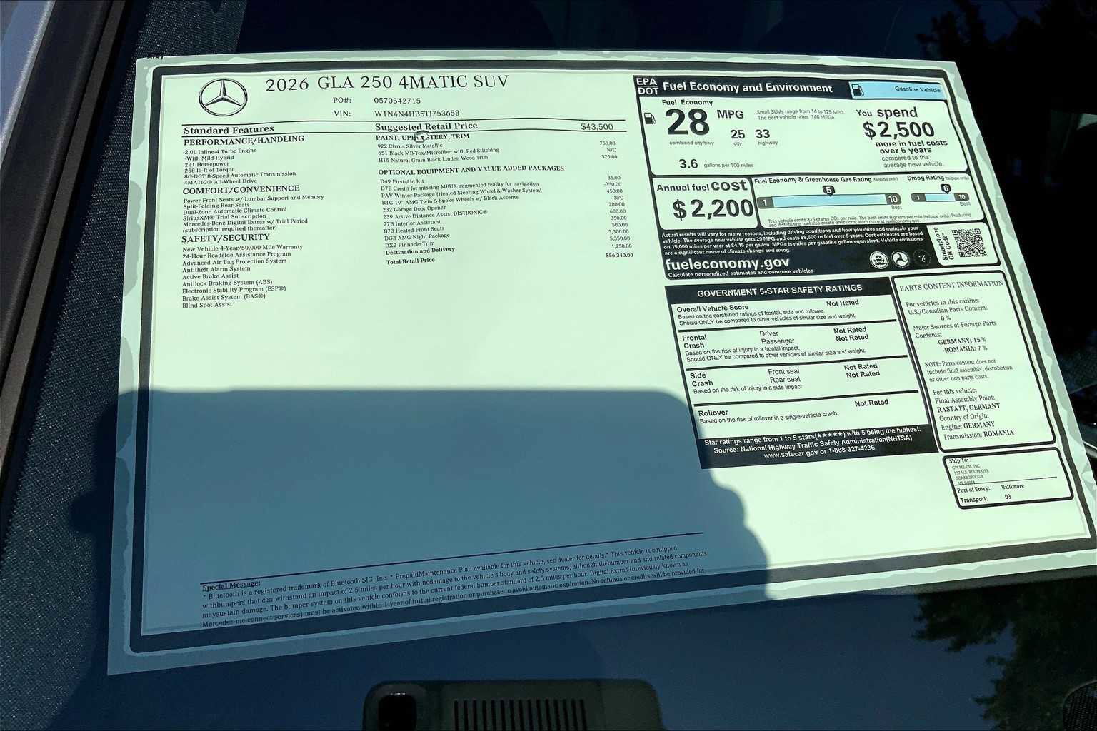 New 2026 Mercedes-Benz GLA 250 GLA 250 image 26