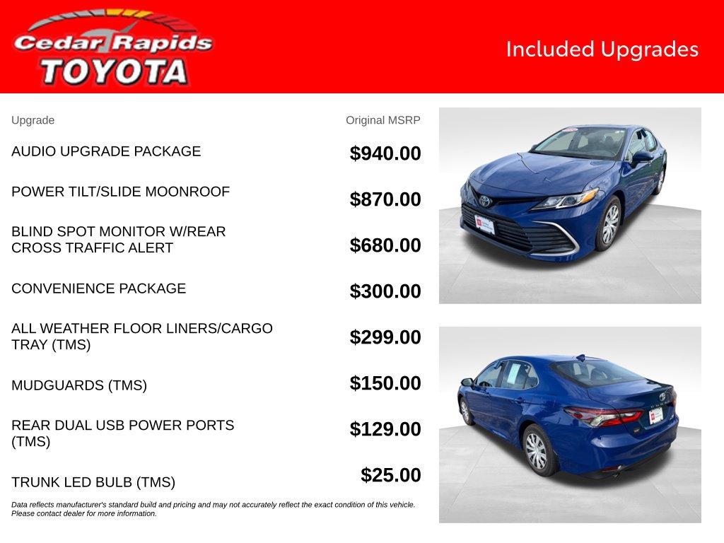 Certified 2024 Toyota Camry LE w/ Audio Upgrade Package FWD image 7