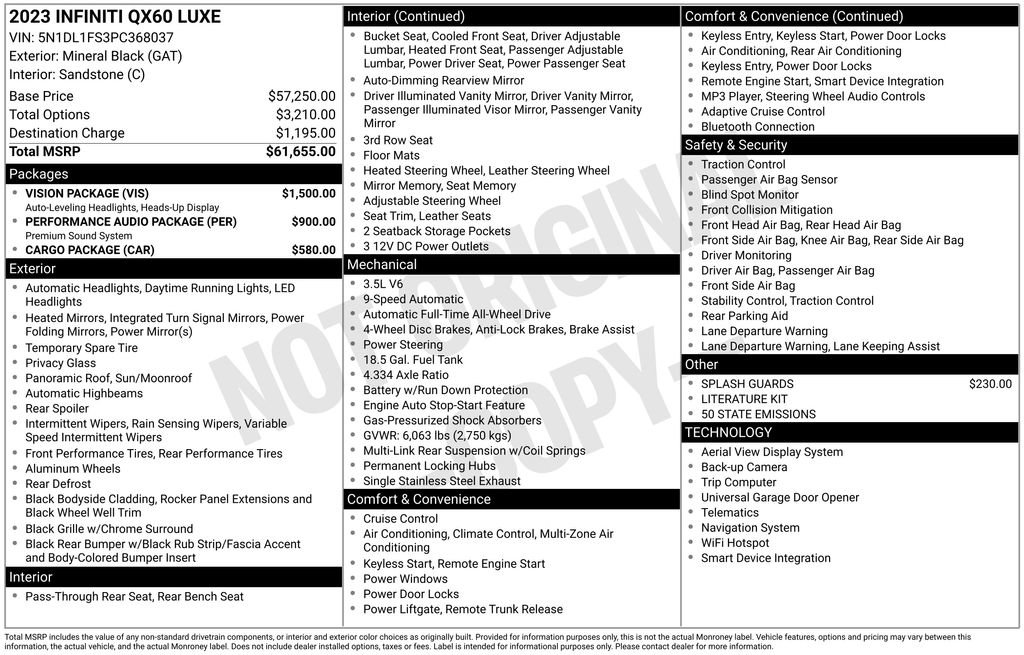 Used 2023 INFINITI QX60 Luxe w/ Vision Package image 11