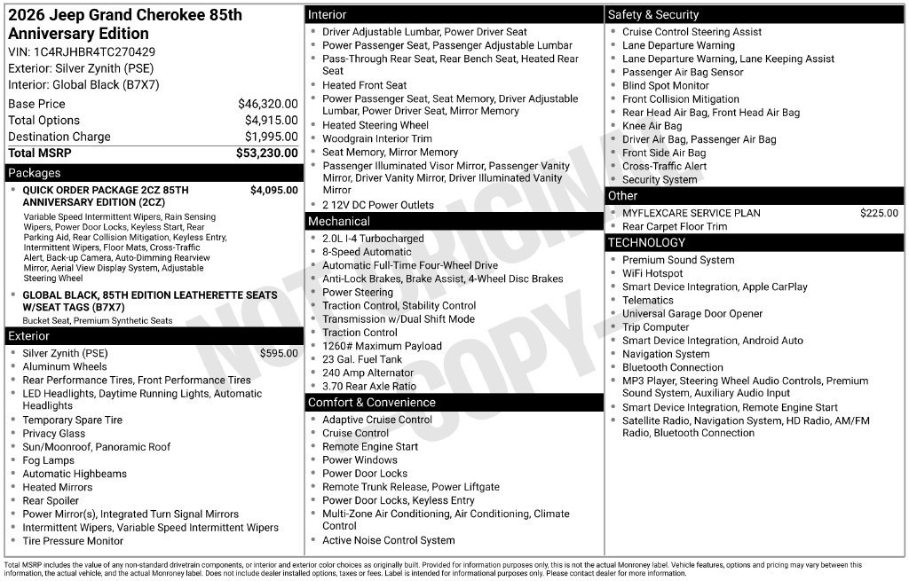 New 2026 Jeep Grand Cherokee Limited AWD/4WD image 7