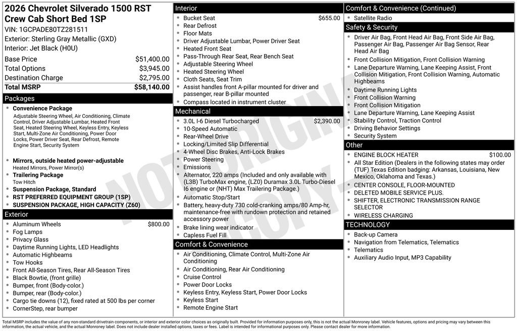 Used 2026 Chevrolet Silverado 1500 RST RWD image 6