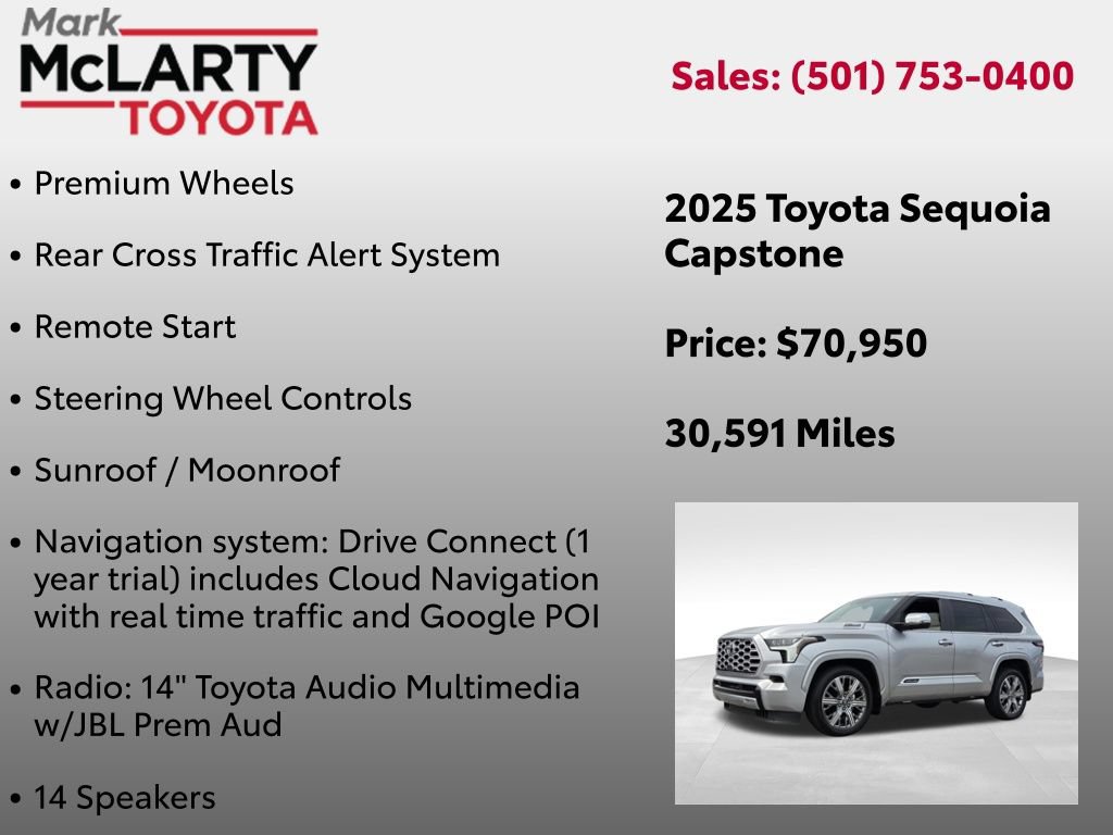 Certified 2025 Toyota Sequoia Capstone AWD/4WD image 30