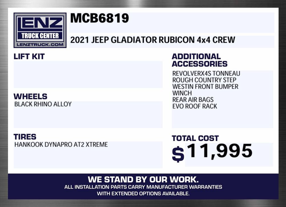 Used 2021 Jeep Gladiator Rubicon AWD/4WD image 2