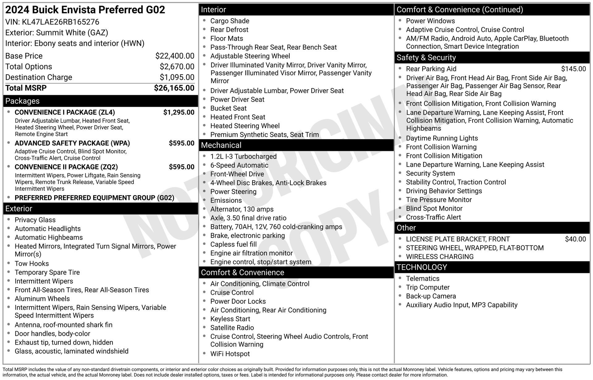 Certified 2024 Buick Envista Preferred w/ Convenience I Package image 4