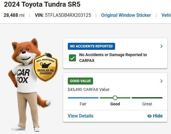 Used 2024 Toyota Tundra SR5 w/ TRD Off-Road Package image 4