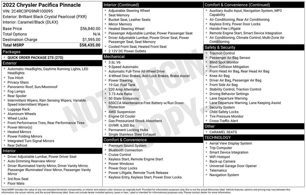 Used 2022 Chrysler Pacifica Pinnacle AWD/4WD image 3