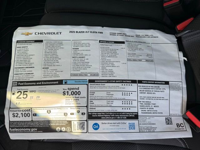 New 2025 Chevrolet Blazer LT w/ Redline Edition image 38