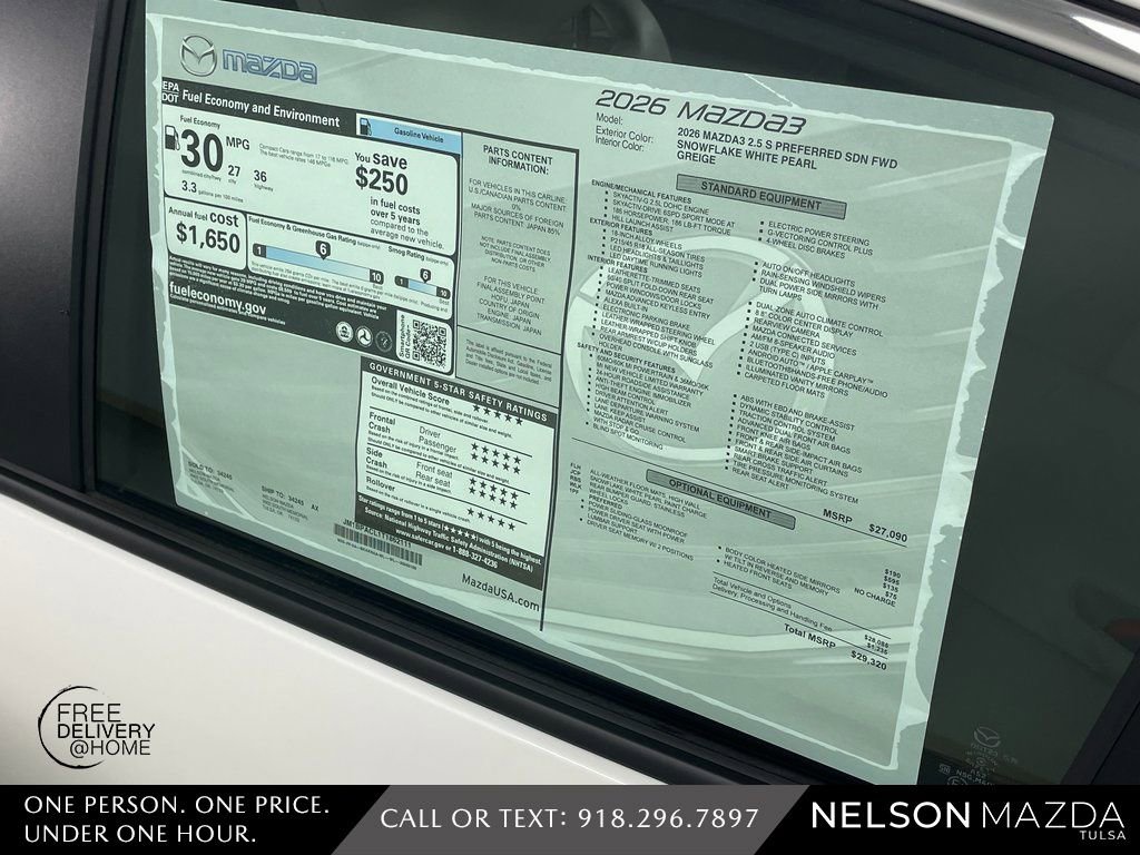 New 2026 MAZDA MAZDA3 2.5 S Sedan w/ Preferred Pkg FWD image 16