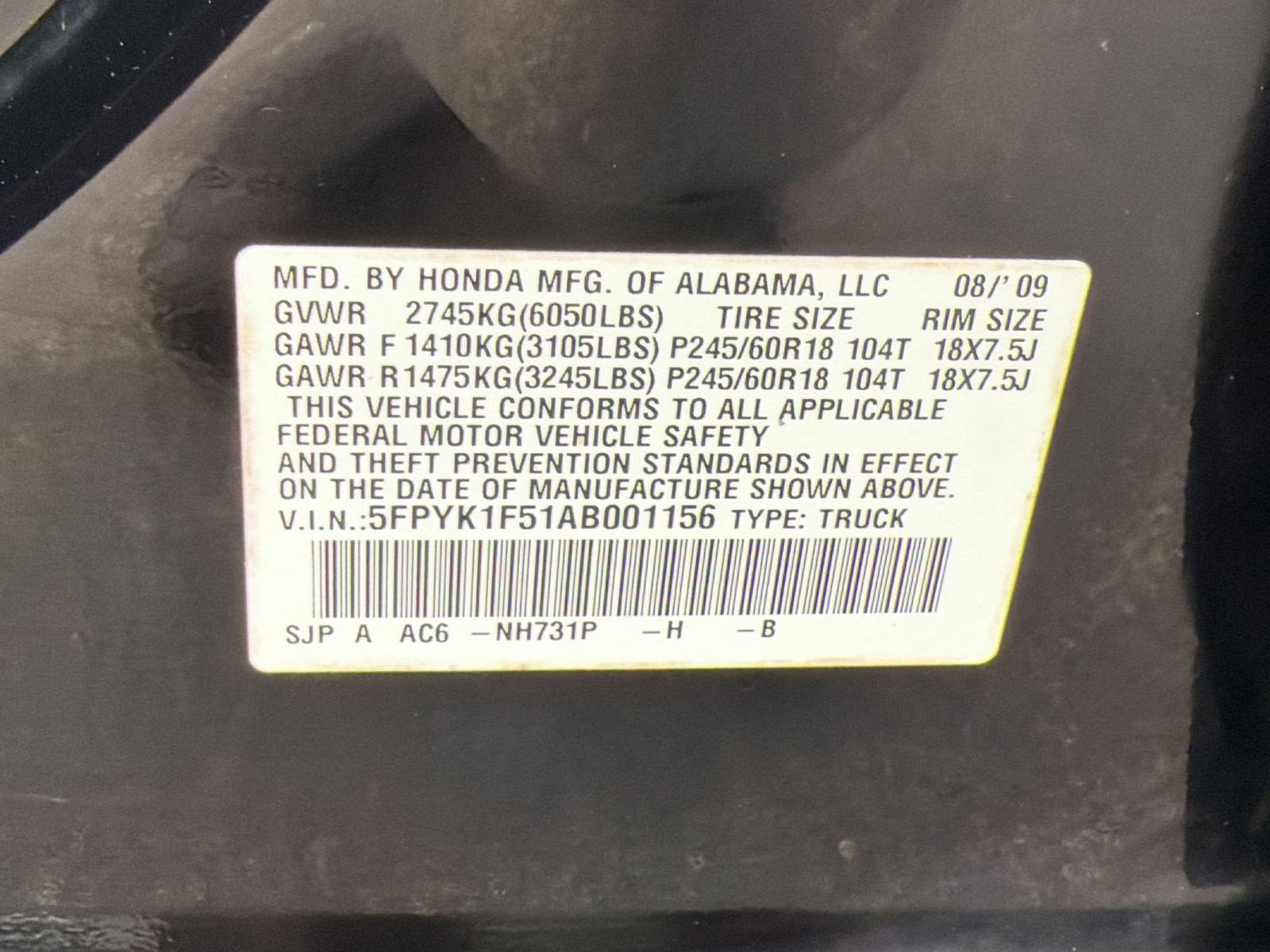 Used 2010 Honda Ridgeline RTL image 19